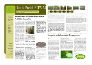 Read more about the article Warta Puslit Sukosari PTPN XI edisi Desember 2015